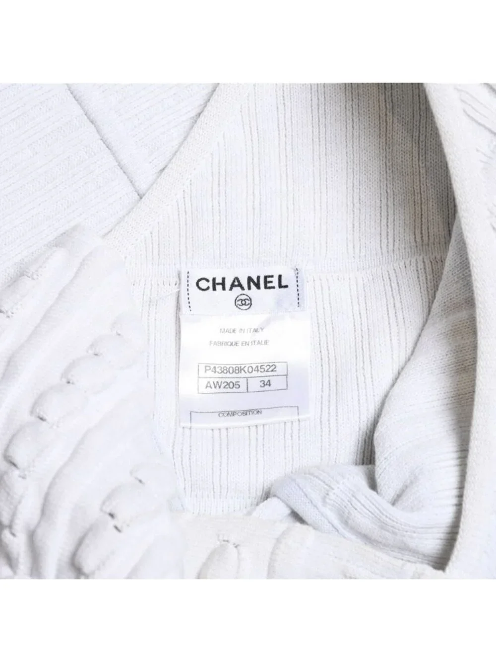 Chanel Ecru Fringe Dress Cotton White